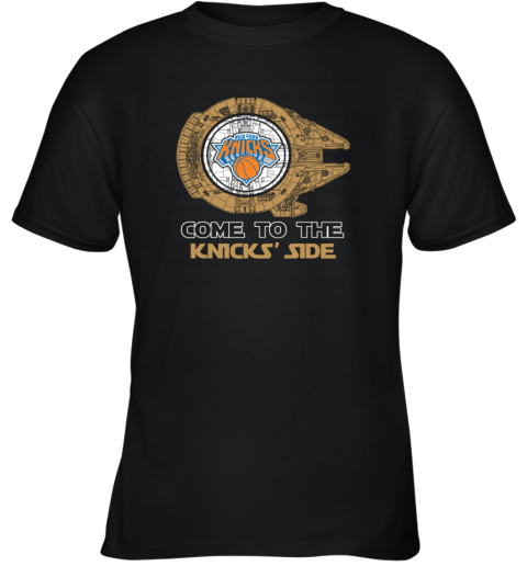 NBA Come To The New York Knicks Side Star Wars Basketball Sports Youth T-Shirt