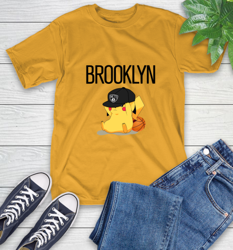 NBA Pikachu Basketball Sports Brooklyn Nets T-Shirt 3