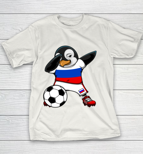 Dabbing Penguin Russia Soccer Fans Jersey Football Lovers Youth T-Shirt