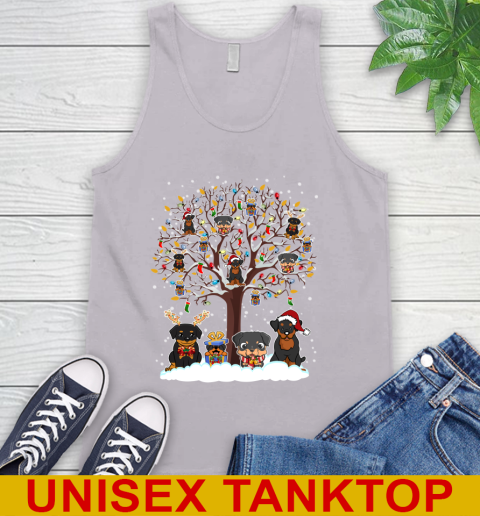Rottweiler dog pet lover light christmas tree shirt 69