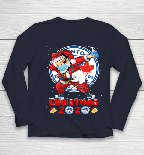 Toronto Blue Jays Funny Santa Claus Dabbing Christmas 2020 MLB Youth Long Sleeve 2