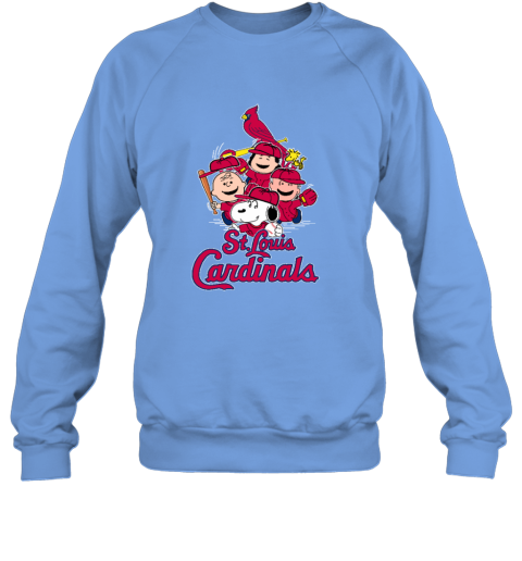 St.Louis Cardinals Snoopy Charlie Brown Woodstock The Peanuts 5orx stlouis cardinals snoopy charlie brown woodstock the peanuts sweatshirt 35 front carolina blue