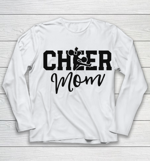 Mother's Day Funny Gift Ideas Apparel  Pink Cheerleader Mom Shirt Cheer Mom Gifts Mama Mother T Shi Youth Long Sleeve