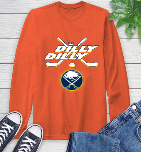 NHL Buffalo Sabres Dilly Dilly Hockey Sports Long Sleeve T-Shirt 6 NHL Buffalo Sabres Dilly Dilly Hockey Sports Long Sleeve T-Shirt - Image 6