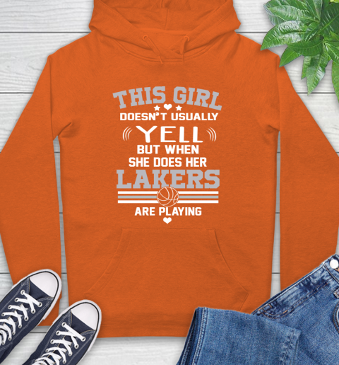 Los Angeles Lakers NBA Basketball I Yell When My Team Is Playing Hoodie 4