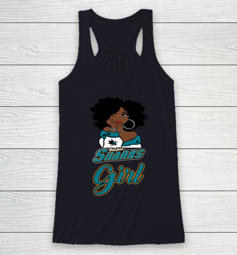 San Jose Sharks Girl NHL Racerback Tank 8