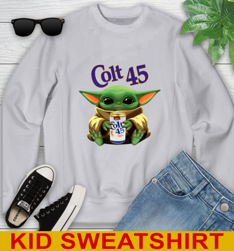 Star Wars Baby Yoda Hugs Colt 45 Beer Shirt 116