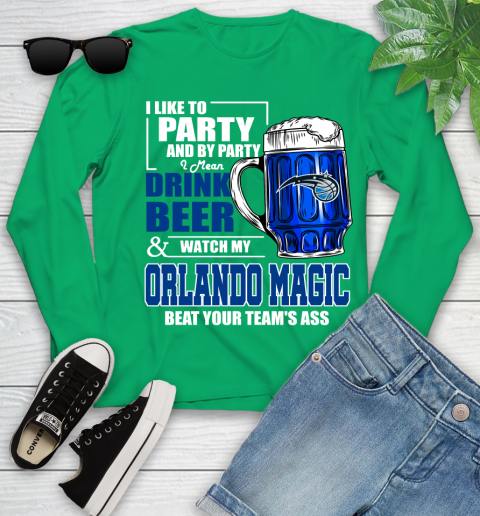 NBA Drink Beer and Watch My Orlando Magic Beat Your Team's Ass Basketball Youth Long Sleeve 7