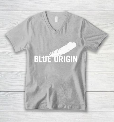Blue Origin  All White V-Neck T-Shirt 3