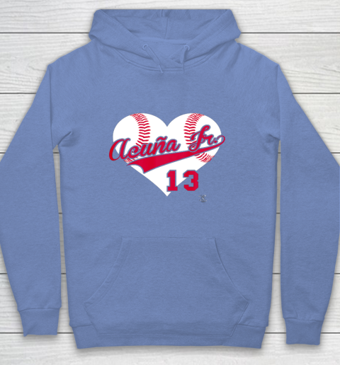 Ronald Acuna Jr Baseball Heart Gameday Youth Hoodie 8