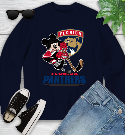 NHL Florida Panthers Mickey Mouse Disney Hockey T Shirt Youth Sweatshirt 3