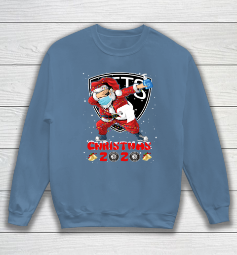 Brooklyn Nets Funny Santa Claus Dabbing Christmas 2020 NBA Sweatshirt 6