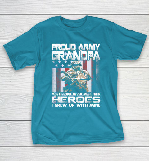 GrandFather gift shirt Proud Army Grandpa Shirt Patriotic Military Veteran T Shirt T-Shirt 7