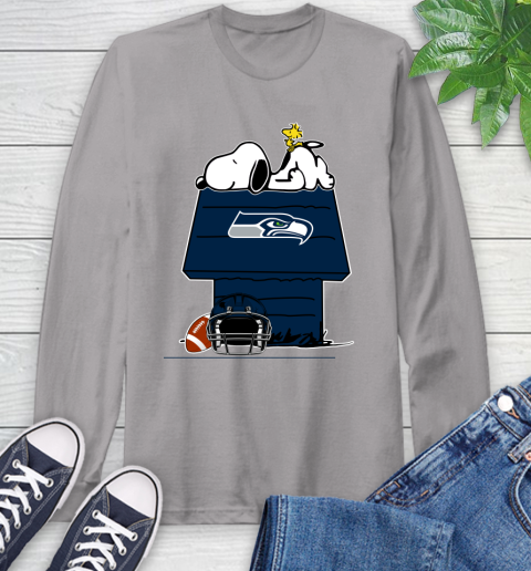 Seattle Seahawks NFL Football Snoopy Woodstock The Peanuts Movie Long Sleeve T-Shirt 6