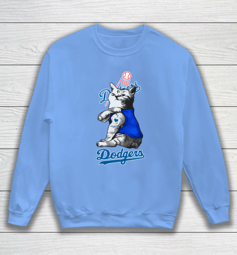 MLB Baseball My Cat Loves Los Angeles Dodgers Sweatshirt 8