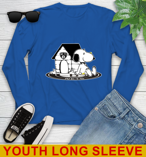 NBA Basketball Brooklyn Nets Snoopy The Peanuts Movie Shirt Youth Long Sleeve 10