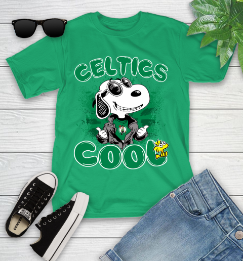 NBA Basketball Boston Celtics Cool Snoopy Shirt Youth T-Shirt 8 NBA Basketball Boston Celtics Cool Snoopy Shirt Youth T-Shirt - Image 8