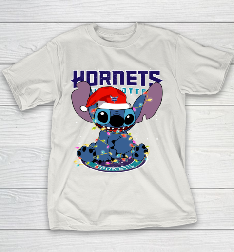 Charlotte Hornets NBA noel stitch Basketball Christmas Youth T-Shirt 8