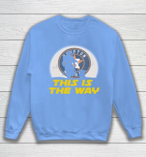 Houston Astros MLB Baseball Star Wars Yoda And Mandalorian This Is The Way Sweatshirt 8