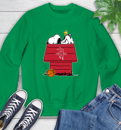 Houston Rockets NBA Basketball Snoopy Woodstock The Peanuts Movie Sweatshirt 6