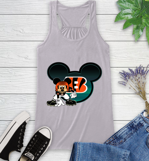 NFL Cincinnati Bengals Mickey Mouse Disney Football T Shirt Racerback Tank 5