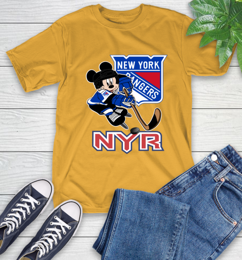 NHL New York Rangers Mickey Mouse Disney Hockey T Shirt T-Shirt 3