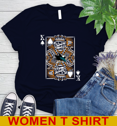 San Jose Sharks NHL Hockey The King Of Spades Death Cards Shirt Women's T-Shirt 2