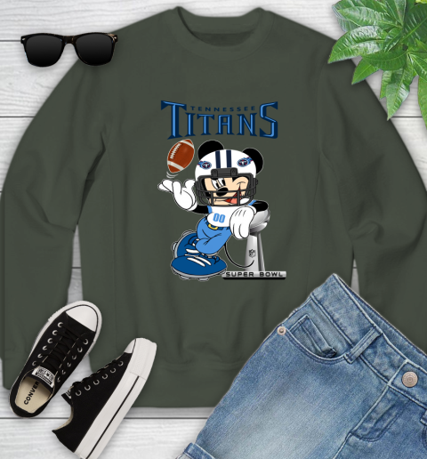 NFL Tennessee Titans Mickey Mouse Disney Super Bowl Football T Shirt Youth Sweatshirt 20