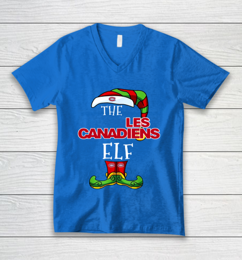 Montreal Canadiens Christmas ELF Funny NHL V-Neck T-Shirt 5