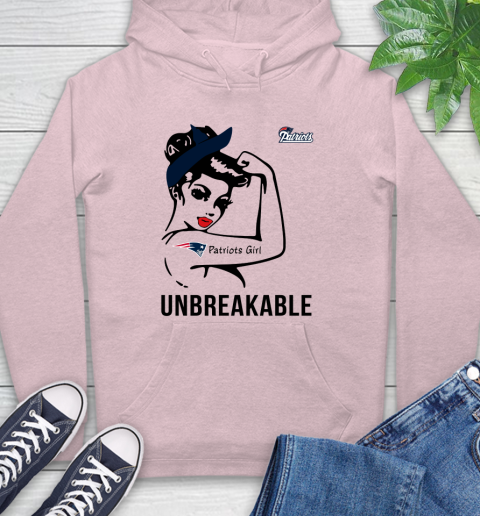 NFL New England Patriots Girl Unbreakable Football Sports Hoodie 7