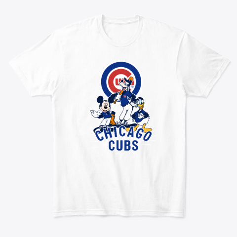 Chicago Cubs Mickey Mouse x Chicago Cubs White Baseball Jersey