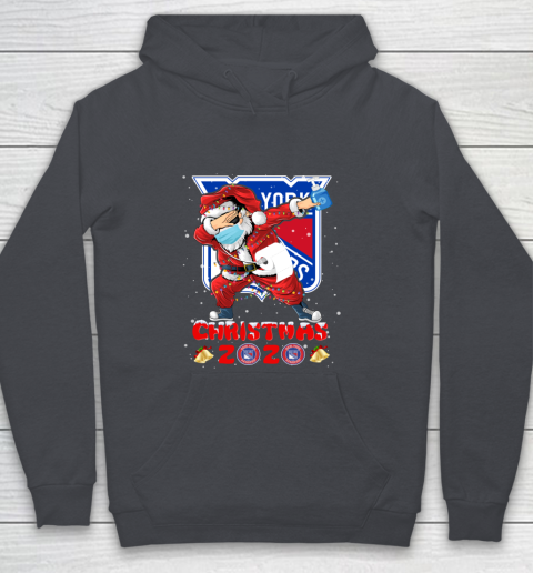 New York Rangers Funny Santa Claus Dabbing Christmas 2020 NHL Youth Hoodie 5