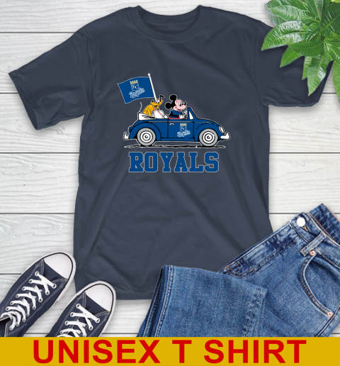 MLB Baseball Kansas City Royals Pluto Mickey Driving Disney Shirt T-Shirt 4