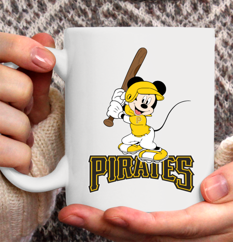 MLB Baseball Pittsburgh Pirates Cheerful Mickey Mouse Shirt Ceramic Mug 11oz 2