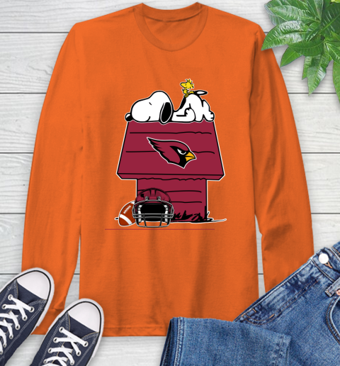 Arizona Cardinals NFL Football Snoopy Woodstock The Peanuts Movie Long Sleeve T-Shirt Orange Arizona Cardinals NFL Football Snoopy Woodstock The Peanuts Movie Long Sleeve T-Shirt 5
