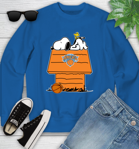 New York Knicks NBA Basketball Snoopy Woodstock The Peanuts Movie Youth Sweatshirt 8
