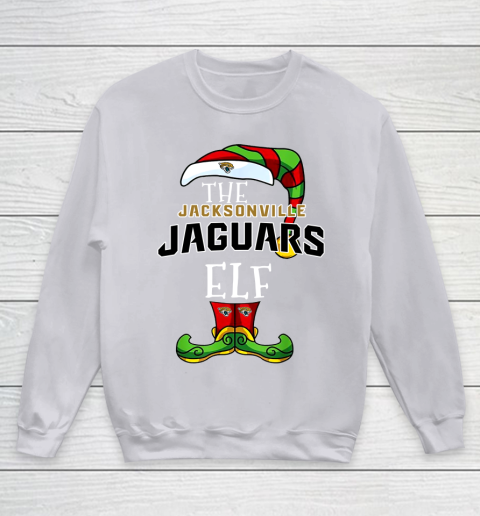 Jacksonville Jaguars Christmas ELF Funny NFL Youth Sweatshirt 3