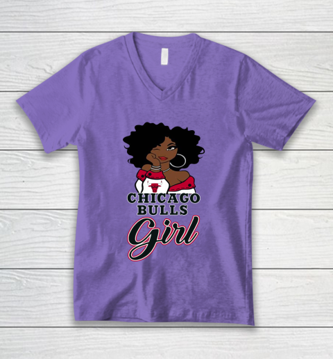 Chicago Bulls Girl NBA V-Neck T-Shirt 9
