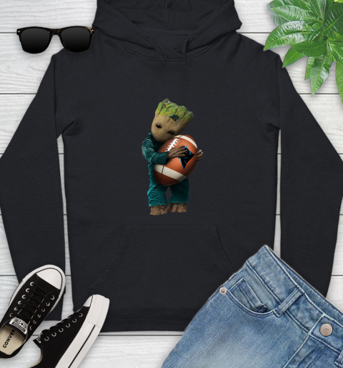 NFL Groot Guardians Of The Galaxy Football Sports Carolina Panthers Youth Hoodie 2