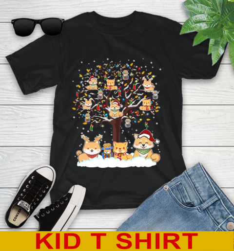 Shiba inu dog pet lover light christmas tree shirt 97