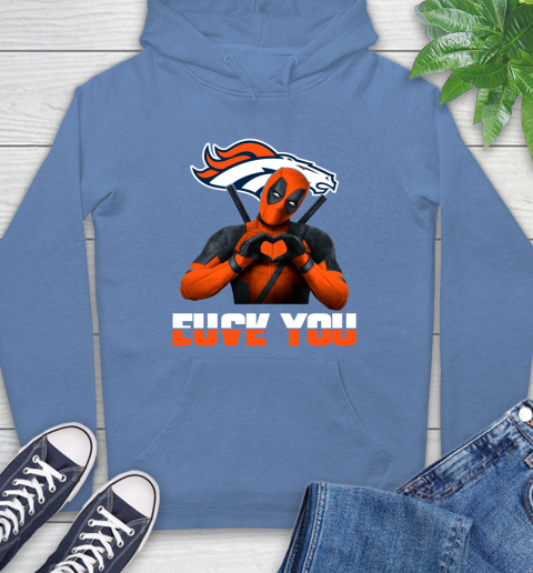 NHL Denver Broncos Deadpool Love You Fuck You Football Sports Hoodie 11