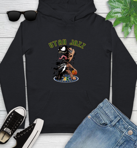NBA Utah Jazz Basketball Venom Groot Guardians Of The Galaxy Youth Hoodie 2