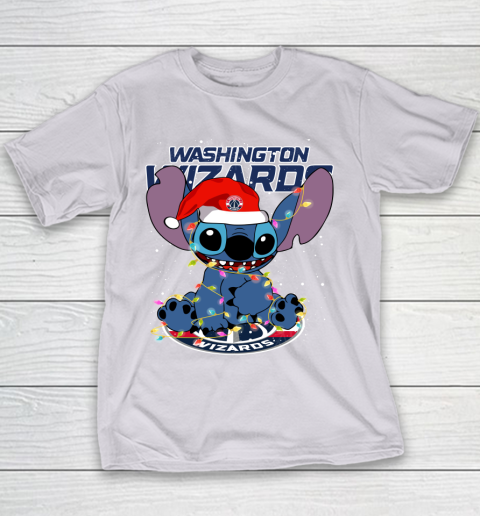 Washington Wizards NBA noel stitch Basketball Christmas Youth T-Shirt 2