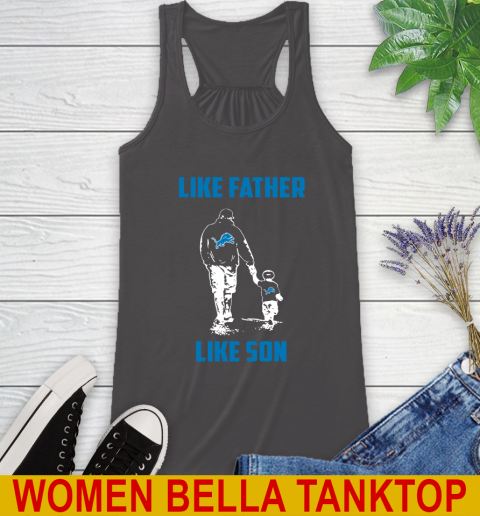 Detroit Lions NFL Football Like Father Like Son Sports Racerback Tank 10