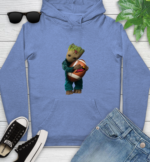 NFL Groot Guardians Of The Galaxy Football Sports Arizona Cardinals Youth Hoodie 12