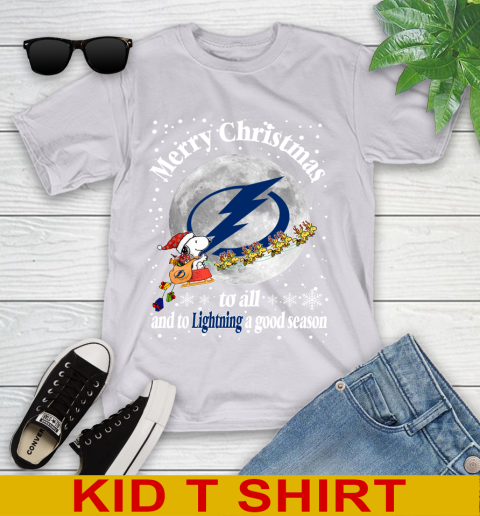 Tampa Bay Lightning Merry Christmas To All And To Lightning A Good Season NHL Hockey Sports Youth T-Shirt 4