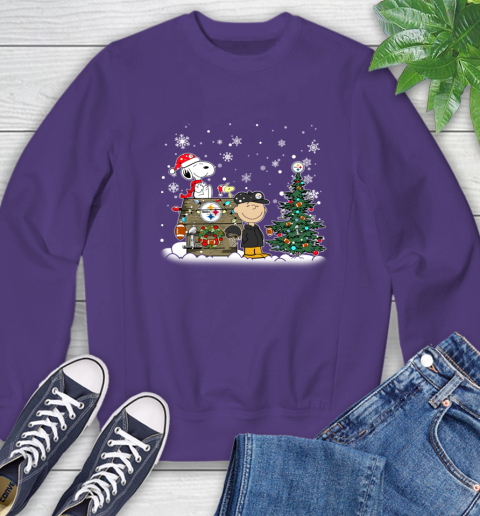 NFL Pittsburgh Steelers Snoopy Charlie Brown Christmas Football Super Bowl Sports Sweatshirt 4