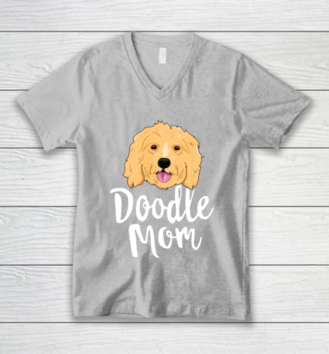 Dog Mom Shirt Doodle Mom T Shirt Women Goldendoodle Dog Puppy Mother V-Neck T-Shirt 3