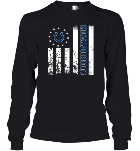 NFL Indianapolis Colts Logo American Flag Youth Long Sleeve