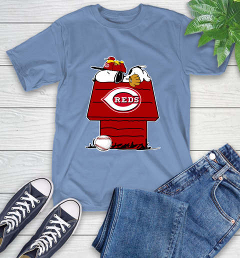 MLB Cincinnati Reds Snoopy Woodstock The Peanuts Movie Baseball T Shirt T-Shirt 11